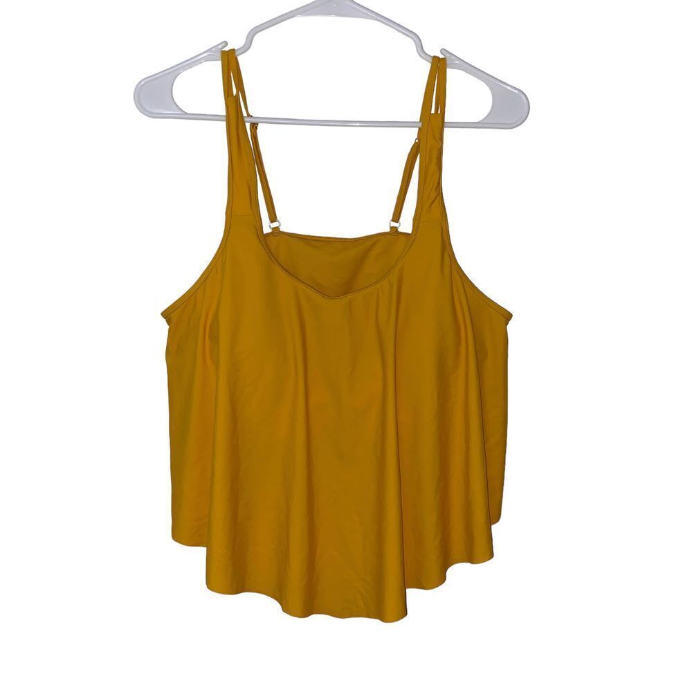 Unbranded Bikini Top Mustard Yellow Adjustable Padded Tankini Beach XL
